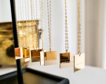 Mama Quadrat Halskette - Mütter Halskette - Geschenke für Mama - Mama Halskette - Mama Weihnachten Geschenk Ideen - Gold Mama Halskette - Sterling Silber