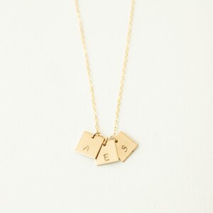 Mothers Initials Necklace - Letters Necklace - Initial Necklace - Girls Initial Necklace - Gold Filled Jewelry - Mama Necklace