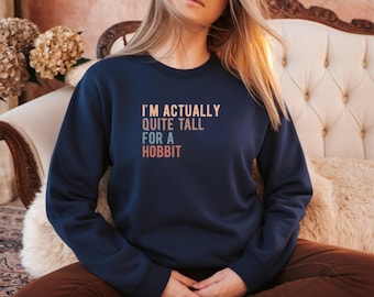 Jestem całkiem wysoki jak na hobbita, bluza unisex Comfort Colors®, bluza dla miłośników książek, bluza książkowa, zabawna, dla miłośników fantasy