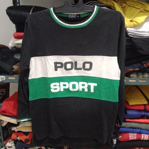 Vintage Polo Sport Ralph Lauren Crewneck Sweater - Polo 92 Spell Out - Size S