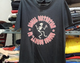 SOCIAL DISTORTION Original Vintage T-shirt Black Giant Label Mike