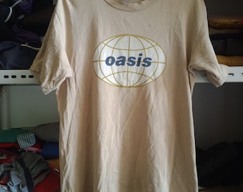 Vintage Oasis Band North America Tour Gray Ringer T Shirt Oasis