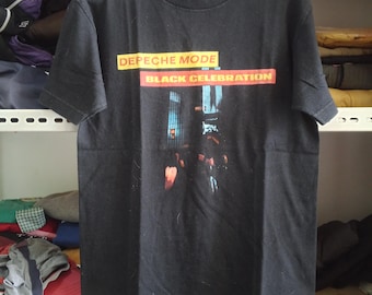 Depeche Mode Black Celebration Band Shirt Album Tour Vintage New Wave Band Music Tee Rock Size S