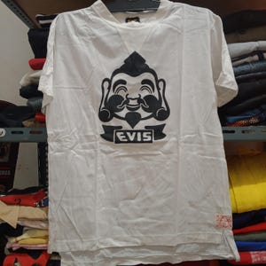 Vintage 90s Evisu Elvis Japan Branded T-Shirt