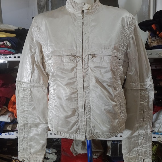 Alexander McQueen, Vintage Alexander Mcqueen Biker Jacket Silver Rare Item Size 42