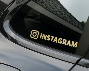 2x Instagram Aufkleber Name selbst gestalten personalisierte Socia Media Sticker fürs Auto · Vinyl Decal individuell wetterfest Geschenkidee