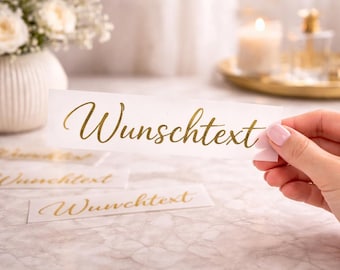 Personalisierter Vinyl Aufkleber Wunschtext | Name Sticker für Glas, Spiegel & Türen | Custom Schriftzug