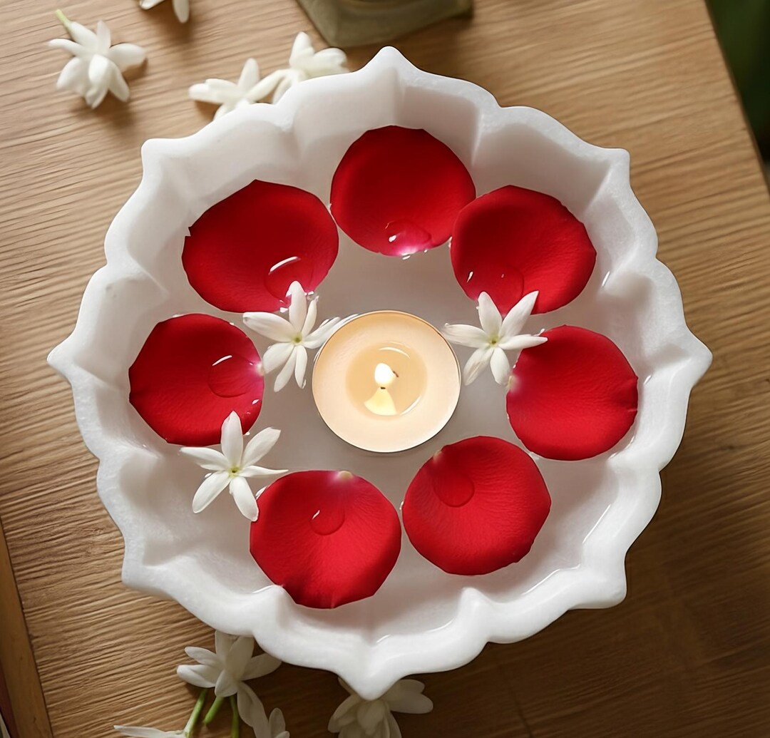 Floating Bowl Ethnic Marble Floating Candle Urli Bowl, Jewellery Dish, Fruit-bowl ...