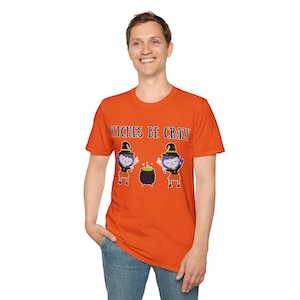 Witches Be Crazy Halloween T-Shirt, Cute Graphic Tee for Trick or Treat, Witch Lover Gift, Spooky Season Apparel, Halloween Party Shirt