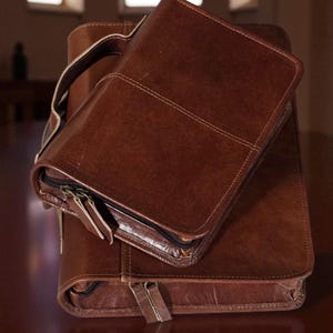 Personalized Full-Grain Leather Bible Cover | Handmade Christian Gift