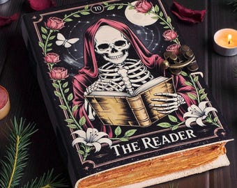 Skull Leather Journal: Vintage Gothic Grimoire - Book of Shadows