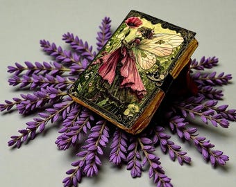 Handmade Fairy Leather Grimoire, Refillable Book of Shadows