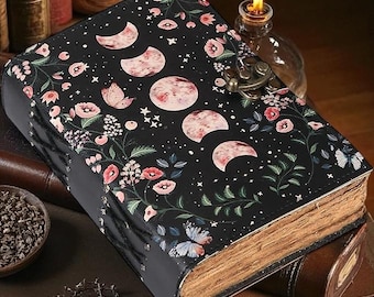 Grimorio de cuero: Árbol de la vida, libro de hechizos de las fases lunares