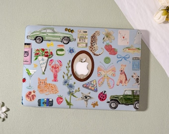 Watercolor Collage MacBook Case 2025 New Mac Laptop Case for Macbook Pro 14 A3434 M5,Air 15/13/11 Macbook Pro 13/15/14/16 2024 M4 2023 M3 M2