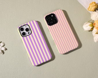 Colorful Stripes Magsafe Glossy/Matte Case for iPhone 17/16/15/14/13/12Pro,16 Plus/Pro Max,16e/Air,13 12 Mini,X/XS/XR SE,Lightweight Cover