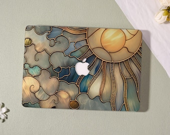 Stained Glass Sun MacBook Case 2025 New Mac Laptop Case for Macbook Pro 14 A3434 M5,Air 15/13/11 Macbook Pro 13/15/14/16 2024 M4 2023 M3 M2