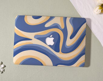 Blue Yellow Art MacBook Case 2025 New Mac Laptop Case for Macbook Pro 14 A3434 M5,Air 15/13/11 Macbook Pro 13/15/14/16 2024 M4 2023 M3 M2