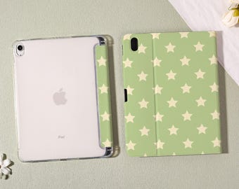 Fresh Green Series iPad Case with Pencil Holder for iPad Pro 2025/2024 13''/11",Air 7-11/13″,iPad 10/9/8th Cover,iPad Mini 4/5/6/7 Case,Gift