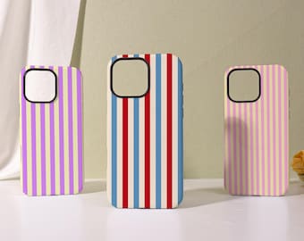 Colorful Stripes Magsafe Glossy/Matte Case for iPhone 17/16/15/14/13/12Pro,16 Plus/Pro Max,16e/Air,13 12 Mini,X/XS/XR SE,Lightweight Cover