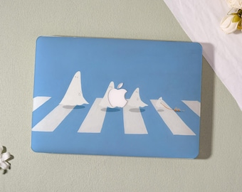 Cute Ghost  Road MacBook Case 2025 New Mac Laptop Case for Macbook Pro 14 A3434 M5,Air 15/13/11 Macbook Pro 13/15/14/16 2024 M4 2023 M3 M2