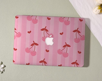Pink Cherries MacBook Case 2025 New Mac Laptop Case for Macbook Pro 14 A3434 M5,Air 15/13/11 Macbook Pro 13/15/14/16 2024 M4 2023 M3 M2