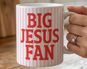 Taza grande con diseño de Jesús, taza de café cristiana, regalo religioso, artículos inspiradores