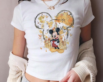 Camiseta retro de Mickey Y2K para bebé, camiseta mágica, camiseta con personajes de Disney, camiseta con cabeza de ratón de Disney, regalo para ella