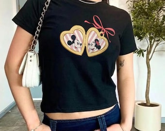 Camiseta retro de Minnie y Mickey Y2K para bebé, camiseta vintage de Mickey y Minnie Mouse de los años 90, regalo para ella