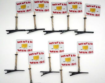 Maniac Wanted Haarsprossen-Fähnchen, 10er-Set – Festival-Accessoires – Rave-Sprossen – Lustige Sprossen