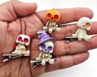 Halloween-Kreaturen, 4er-Set Haarspangen