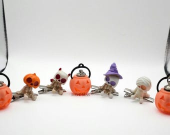 Halloween Trinket Bundle 7 Piece Rave Sprouts and Charms- Festival Accessories- Rave Trinkets- mini hair clips - whimsical