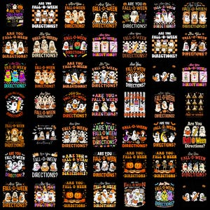 Är du höstens vägbeskrivningar PNG-paket, Halloween-spöke, höstpumpa-tröjadesign, Halloween-pumpa PNG, lärare Halloween-png
