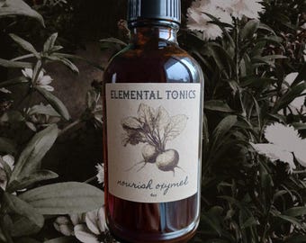 Nourish Oxymel: Organic Turmeric, Beet, Rosemary, Ginger Elixir (4 fl oz)