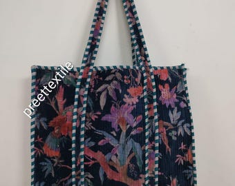 Bolso de terciopelo, bolso de hombro de terciopelo con bolsillo, bolso de mano suave, bolso de terciopelo acolchado, bolso resistente y sostenible, bolso de compras, estilo bohemio e hippie.