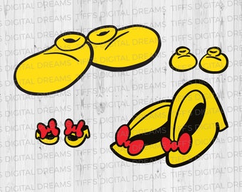mickey mouse shoes vector