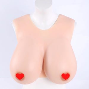 Fll Silicone Breastplate, Crossdresser Play,Silicone Prosthetics,Realistic Skin Tone,C–J Cup , Unisex