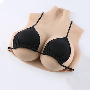 Fll Silicone Breastplate, Crossdresser Play,Silicone Prosthetics,Realistic Skin Tone,C–J Cup , Unisex