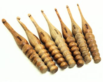 Handcrafted Wooden Crochet Hook Set | Ergonomic Crochet Needles | Gift for Knitters & Yarn Lovers