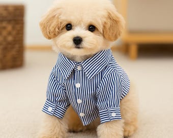 Dog Groom Cravat or Ascot Knot and Mock Shirt for Weddings and