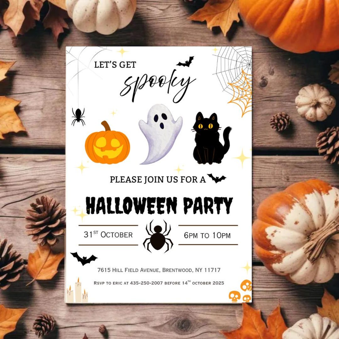 Spooky Halloween Party Invitation Template (digital Download) - Etsy