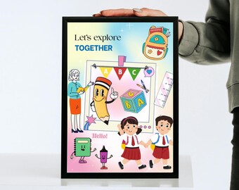 Kids Classroom Poster | Playful Educational Wall Art (A4 PDF Print)