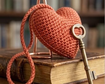 Crochet Heart Keychain Pattern | Amigurumi Charm, Beginner PDF (Digital Download)
