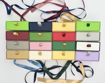 50 Custom Logo Paper Jewelry  Boxes, Rigid Cardboard Drawer Boxes, Custom Logo Rigid Slid Packaging