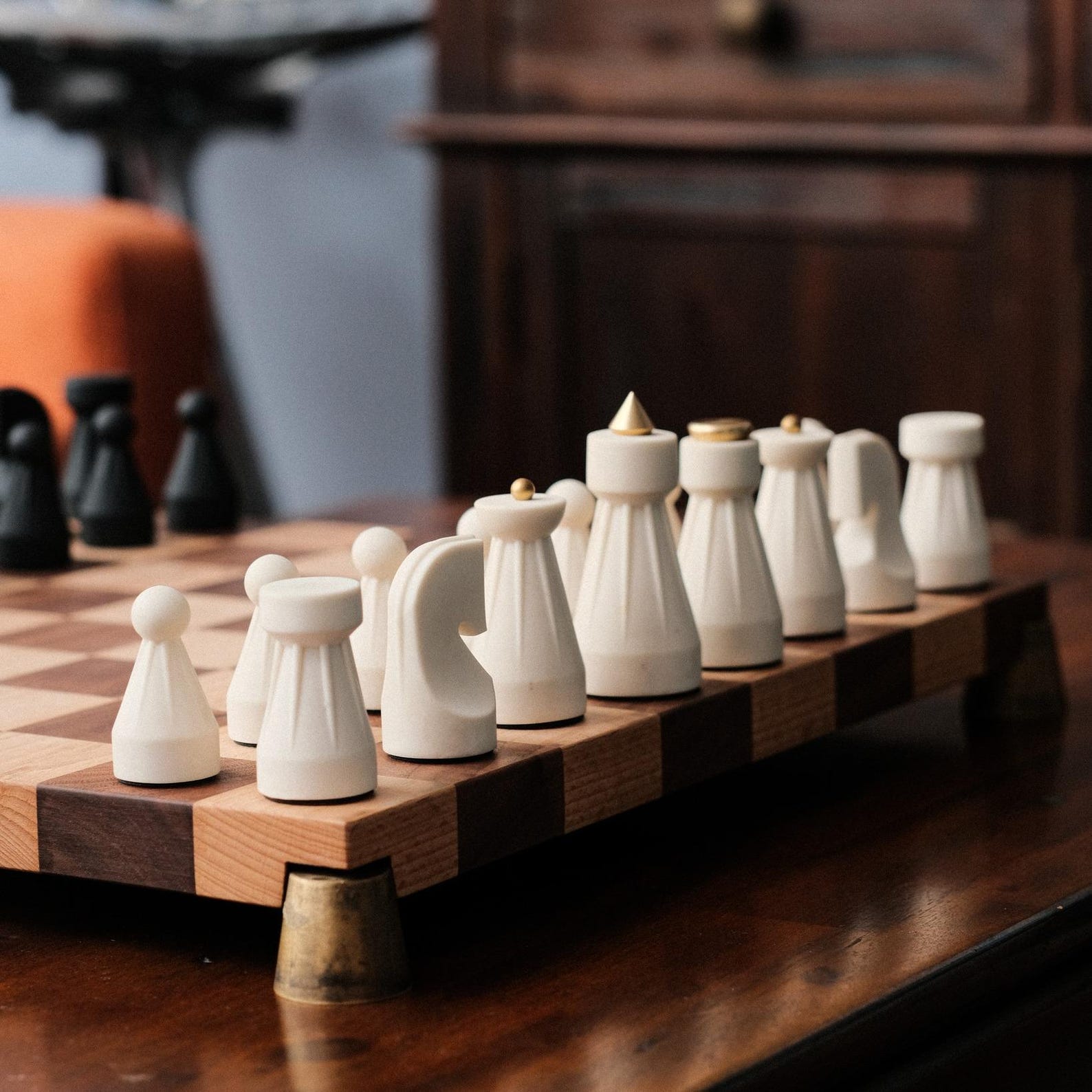 Regal Luxury Chess Set – Walnut & Beechwood Chess Board With Extra ...