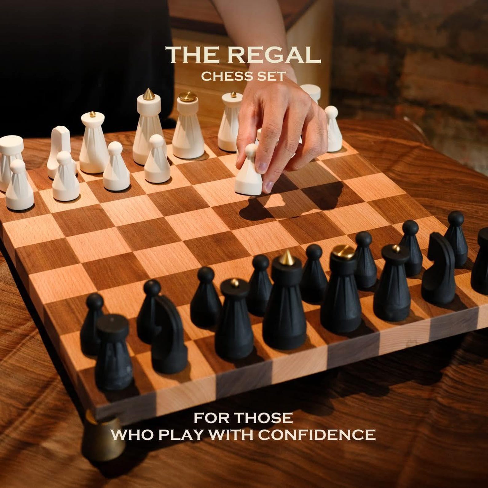 Regal Luxury Chess Set – Walnut & Beechwood Chess Board With Extra ...
