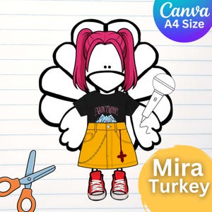 Disguise a Turkey- Kpop Star Disguise- Resizable, Turkey Disguise Printable, kpop  Mira Turkey Disguise thanksgiving,(instant download)