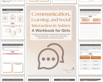 Communication and Social Skills in Autism | Workbook for Neurodivergent Girls