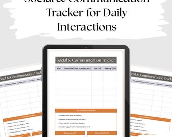 Communication Tracker for Autism and ADHD | Neurodivergent Social Skills Journal