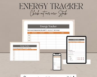 Digital Wellness Planner | Daily Energy Tracker & Habit Tracker Printable