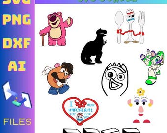 Pacchetto SVG di Toy Story: disegni pronti per la stampa